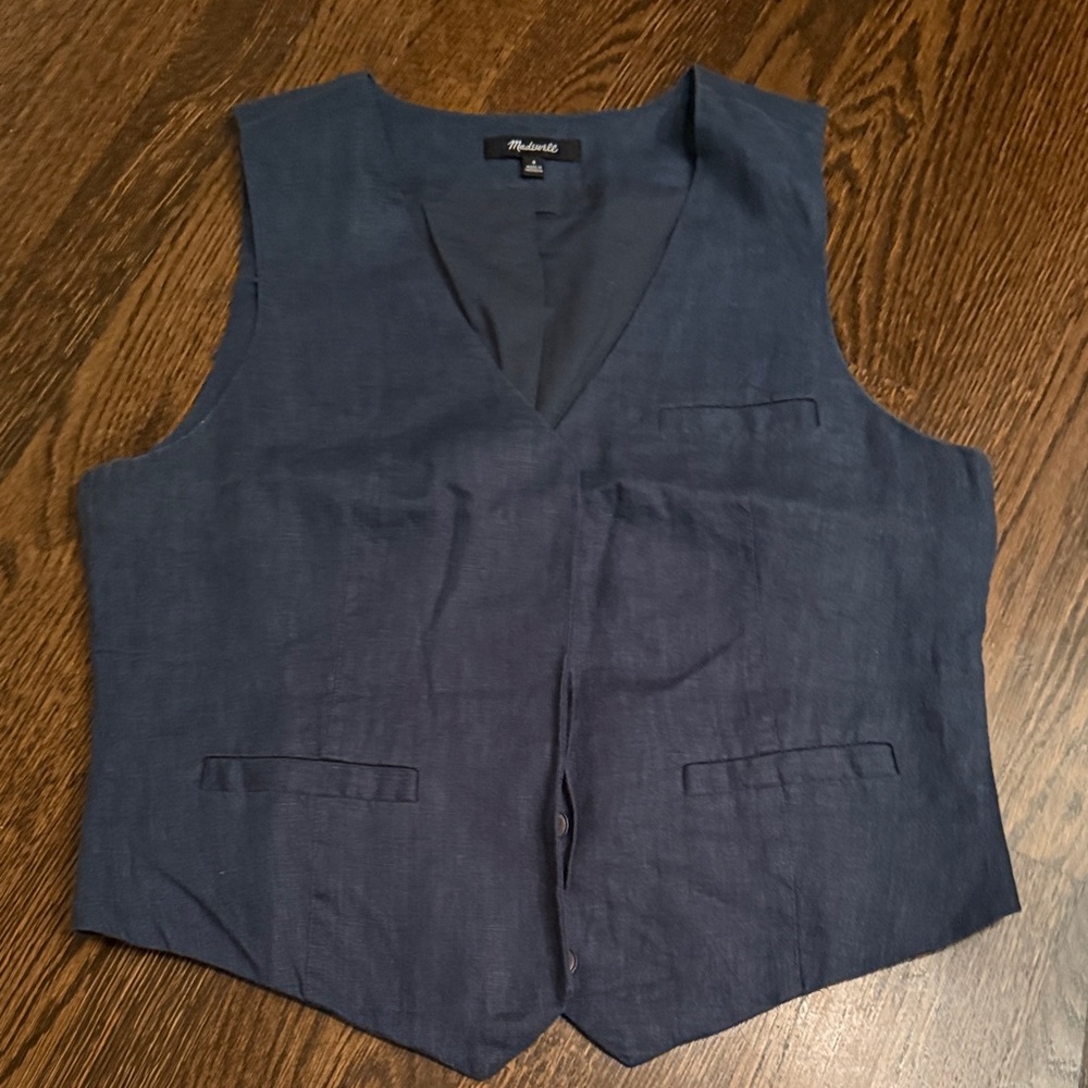 Madewell Navy Sleeveless Blouse